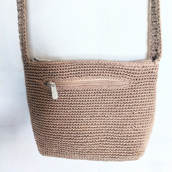The Sak Crochet Craze Knit Tan Cross body Bag - Picture 9 of 11